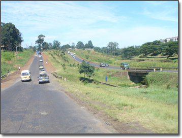 Divided highway near Nairobi