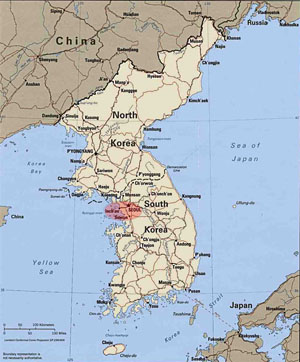 Map of Korea